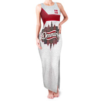 Denmark Family Matching Tank Maxi Dress and Hawaiian Shirt with Cityscape Print and Royal Coat of Arms Design