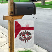 Denmark Garden Flag with Cityscape Print and Royal Coat of Arms Design