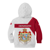 Denmark Kid Hoodie with Cityscape Print and Royal Coat of Arms Design