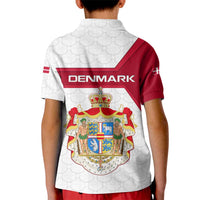 Denmark Kid Polo Shirt with Cityscape Print and Royal Coat of Arms Design