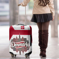 Denmark Luggage Cover with Cityscape Print and Royal Coat of Arms Design