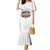 Denmark Mermaid Dress with Cityscape Print and Royal Coat of Arms Design