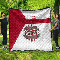 Denmark Quilt with Cityscape Print and Royal Coat of Arms Design