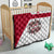 Denmark Quilt with Cityscape Print and Royal Coat of Arms Design