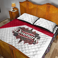 Denmark Quilt Bed Set with Cityscape Print and Royal Coat of Arms Design