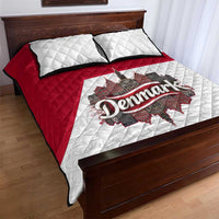 Denmark Quilt Bed Set with Cityscape Print and Royal Coat of Arms Design