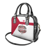 Denmark Shoulder Handbag with Cityscape Print and Royal Coat of Arms Design