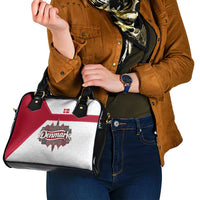 Denmark Shoulder Handbag with Cityscape Print and Royal Coat of Arms Design
