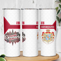 Denmark Skinny Tumbler with Cityscape Print and Royal Coat of Arms Design