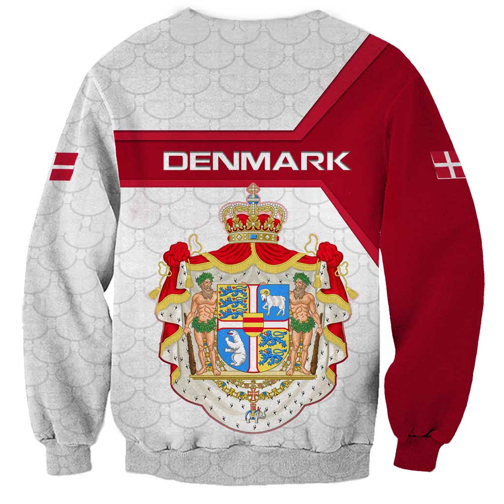 Denmark Sweatshirt with Cityscape Print and Royal Coat of Arms Design
