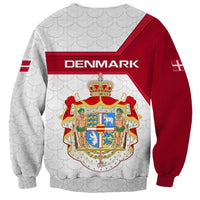 Denmark Sweatshirt with Cityscape Print and Royal Coat of Arms Design