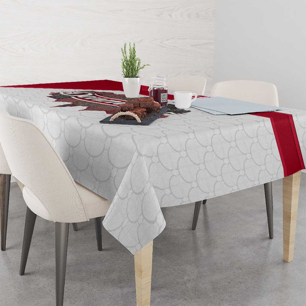 Denmark Tablecloth with Cityscape Print and Royal Coat of Arms Design