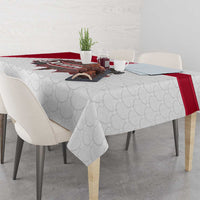 Denmark Tablecloth with Cityscape Print and Royal Coat of Arms Design