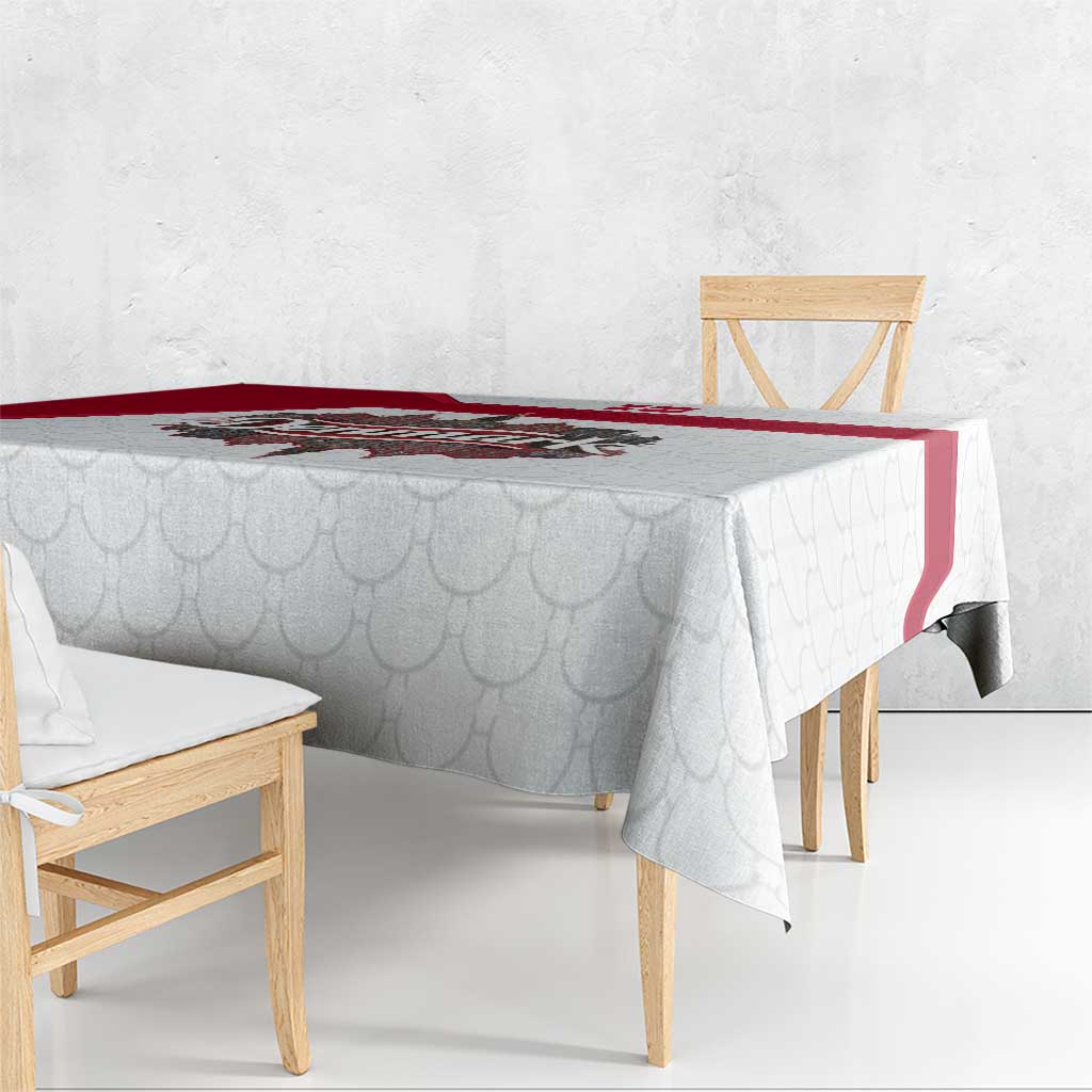 Denmark Tablecloth with Cityscape Print and Royal Coat of Arms Design