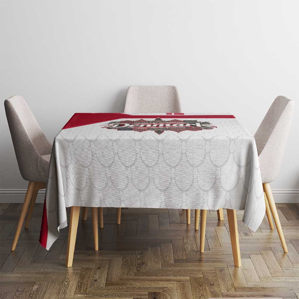 Denmark Tablecloth with Cityscape Print and Royal Coat of Arms Design