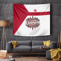 Denmark Tapestry with Cityscape Print and Royal Coat of Arms Design