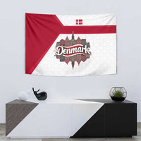 Denmark Tapestry with Cityscape Print and Royal Coat of Arms Design