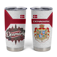 Denmark Tumbler Cup with Cityscape Print and Royal Coat of Arms Design