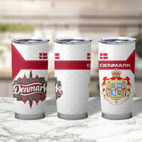 Denmark Tumbler Cup with Cityscape Print and Royal Coat of Arms Design