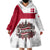 Denmark Wearable Blanket Hoodie with Cityscape Print and Royal Coat of Arms Design
