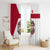 Denmark Window Curtain with Cityscape Print and Royal Coat of Arms Design