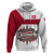 Denmark Zip Hoodie with Cityscape Print and Royal Coat of Arms Design
