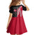 Denmark Flag Family Matching Off Shoulder Maxi Dress and Hawaiian Shirt with Viking Rune Pattern and Nordic Crest Design - Wonder Print Shop