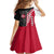 Denmark Flag Kid Short Sleeve Dress with Viking Rune Pattern and Nordic Crest Design - Wonder Print Shop