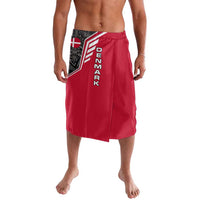 Denmark Flag Lavalava with Viking Rune Pattern and Nordic Crest Design - Wonder Print Shop