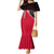 Denmark Flag Mermaid Dress with Viking Rune Pattern and Nordic Crest Design - Wonder Print Shop
