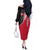 Denmark Flag Off The Shoulder Long Sleeve Dress with Viking Rune Pattern and Nordic Crest Design - Wonder Print Shop