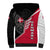 Denmark Flag Sherpa Hoodie with Viking Rune Pattern and Nordic Crest Design - Wonder Print Shop