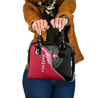 Denmark Flag Shoulder Handbag with Viking Rune Pattern and Nordic Crest Design - Wonder Print Shop