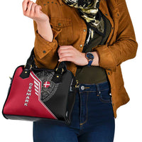 Denmark Flag Shoulder Handbag with Viking Rune Pattern and Nordic Crest Design - Wonder Print Shop
