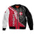 Denmark Flag Sleeve Zip Bomber Jacket with Viking Rune Pattern and Nordic Crest Design - Wonder Print Shop