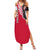 Denmark Flag Summer Maxi Dress with Viking Rune Pattern and Nordic Crest Design - Wonder Print Shop