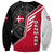 Denmark Flag Sweatshirt with Viking Rune Pattern and Nordic Crest Design - Wonder Print Shop