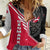 Denmark Flag Women Casual Shirt with Viking Rune Pattern and Nordic Crest Design - Wonder Print Shop