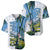 Colombia Palm Tree Landscape Baseball Jersey with Tropical Flowers and Blue Sky Design - Wonder Print Shop