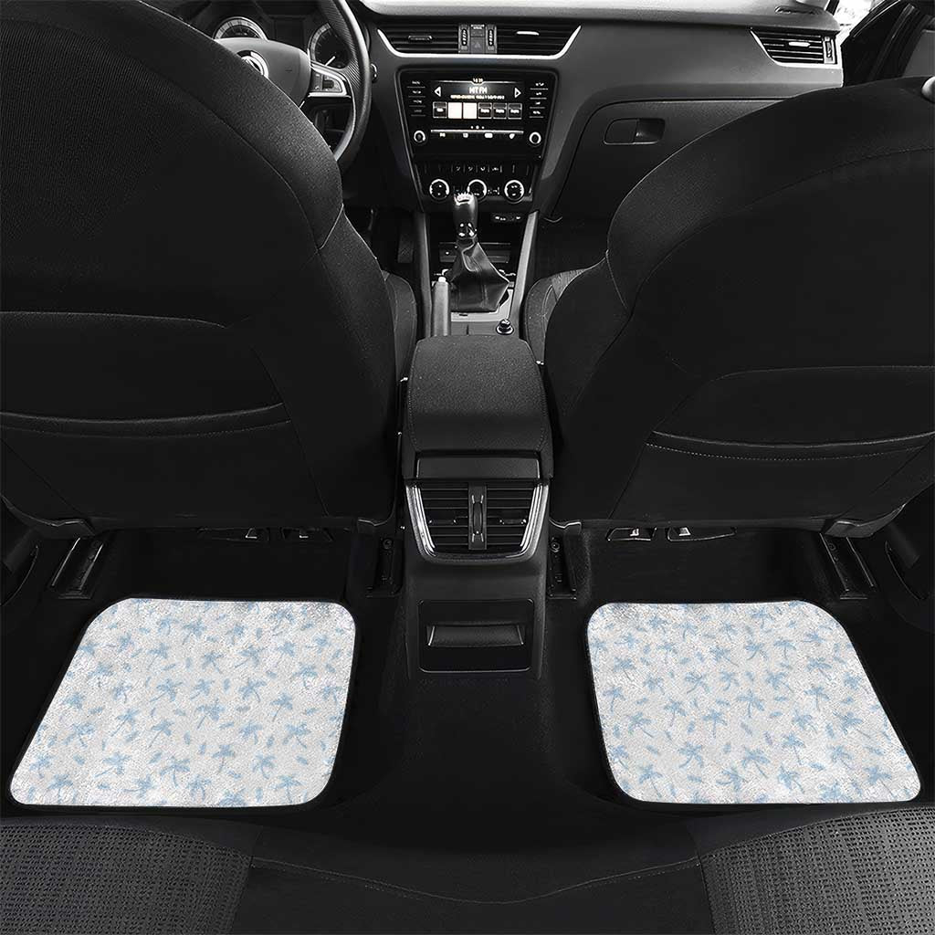 Colombia Palm Tree Landscape Car Mats with Tropical Flowers and Blue Sky Design - Wonder Print Shop