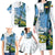 Colombia Palm Tree Landscape Family Matching Long Sleeve Bodycon Dress and Hawaiian Shirt with Tropical Flowers and Blue Sky Design - Wonder Print Shop