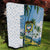 Colombia Palm Tree Landscape Quilt with Tropical Flowers and Blue Sky Design - Wonder Print Shop