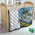 Colombia Palm Tree Landscape Quilt with Tropical Flowers and Blue Sky Design - Wonder Print Shop