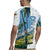 Colombia Palm Tree Landscape Rugby Jersey with Tropical Flowers and Blue Sky Design - Wonder Print Shop
