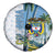 Colombia Palm Tree Landscape Spare Tire Cover with Tropical Flowers and Blue Sky Design - Wonder Print Shop