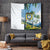 Colombia Palm Tree Landscape Tapestry with Tropical Flowers and Blue Sky Design - Wonder Print Shop