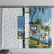 Colombia Palm Tree Landscape Window Curtain with Tropical Flowers and Blue Sky Design - Wonder Print Shop