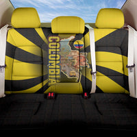 Colombia Heritage Back Car Seat Cover with Yellow Black Flag Map and City Street Art - Wonder Print Shop