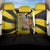 Colombia Heritage Back Car Seat Cover with Yellow Black Flag Map and City Street Art - Wonder Print Shop