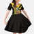 Colombia Heritage Family Matching Long Sleeve Bodycon Dress and Hawaiian Shirt with Yellow Black Flag Map and City Street Art - Wonder Print Shop